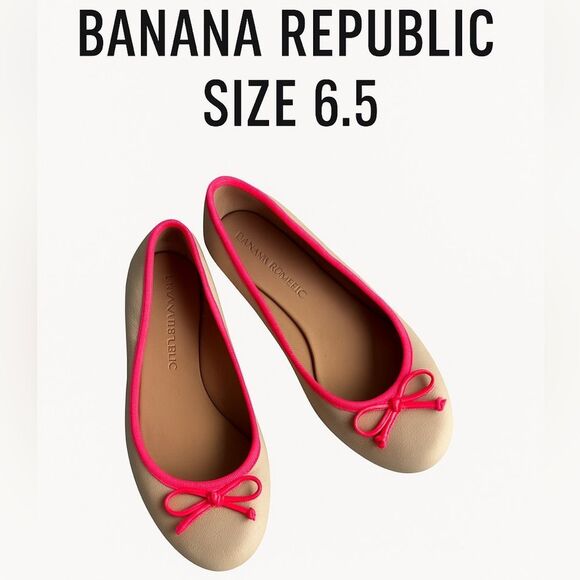 Banana Republic Leather Ballet Flats - Size 6.5 - Picture 1 of 12
